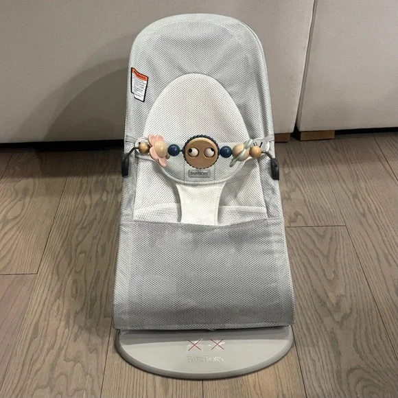 BabyBjorn Light Gray Bouncer with Toy Bar - Picture 1 of 9
